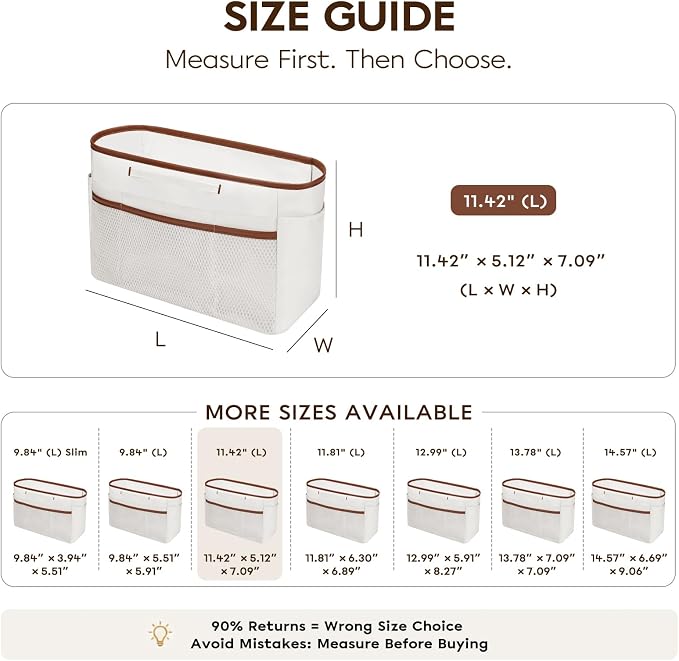 GIVLEFLY Purse Organizer Insert for Tote Bag, 11.42 Inch Satin Bag Organizer, Multi Pocket Handbag Organizer for Everyday Totes - Image 4