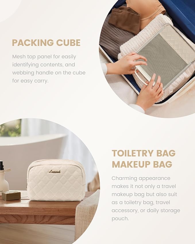 LOVEVOOK Travel Duffle Bag, Weekender Bag for Women with Toiletry Bag, Carry on Overnight Bag with Shoe Compartment,Gym Duffel Bag with Wet Pocket,Mommy Hospital Bags for Labor and Delivery 3Pcs - Image 8