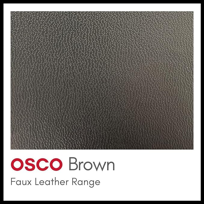 OSCO Brown Faux Leather Box File | Document Storage | Paperwork Archive | Lock Spring | Secured with Fastening Stud | H37.5 x W8 x D26.5 cm | - Image 8