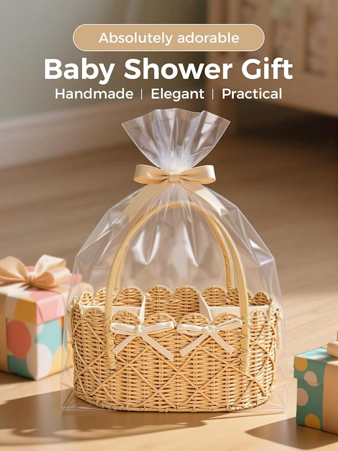 Baby Diaper Caddy Organizer, Handwoven Nursery Basket (Natural Light, XXL) | Changing Table Organizer Natural Water Hyacinth Storage Basket for Nursery Bathroom Kitchen Shelves Office - Image 8