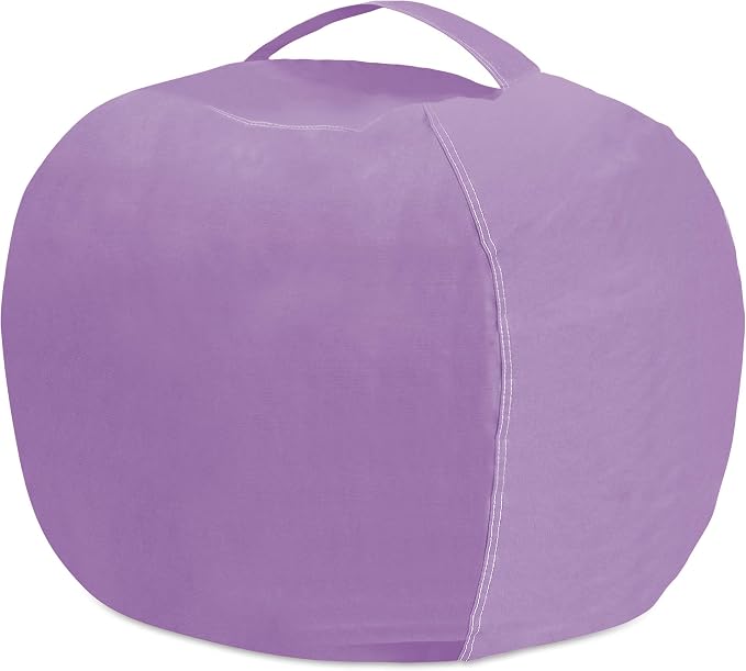 Posh Stuffable Kids Stuffed Animal Storage Bean Bag Chair Cover - Childrens Toy Organizer, X-Large 48" - Heather Lavender - Image 6