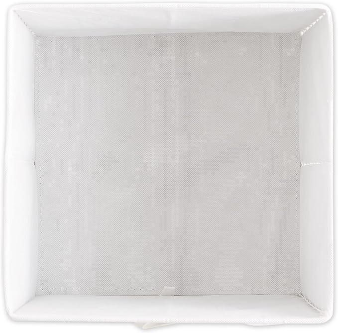 DII Collapsible Storage Organizer Bin, Small, 11" Cube, White, 4 Count - Image 2