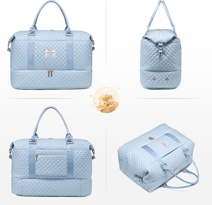 LOVEVOOK Travel Duffle Bag,Weekender Bags for Women with Shoe Compartment，Carry on Overnight Bag with Toiletry Bag,Gym Duffel Bag with Wet Pocket, Hospital Bags for Labor and Delivery - Image 9