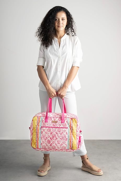 Maison d' Hermine Weekender Bags for Women Cotton Quilted Duffel Overnight Luggage Weekend Bag for Men Gym Gifts Travel | Overnight Luggage Weekend Bag for Men Gym Sports Gifts Duffle bag Business Travellers Trip Spring Summer - Image 8