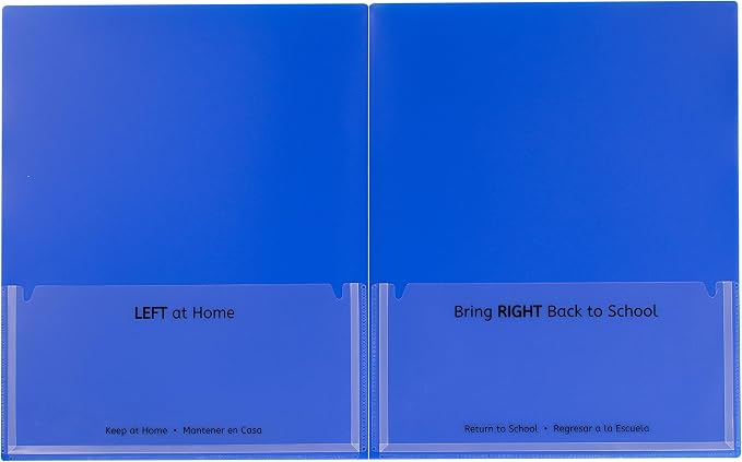 C-Line Classroom Connector School-to-Home Folders, Blue, 10 per Box (32505) by C-Line