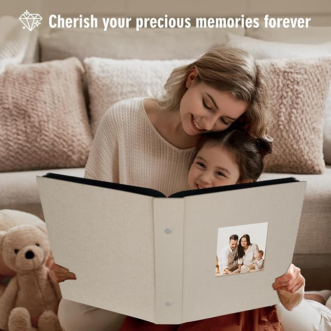 Photo Album 6x4 1000 Pockets Slip in Large Capacity Album for Family Wedding Anniversary Linen Album Book Holds 1000 Horizontal and Vertical 10x15cm Photos(1000 Pockets, Beige) - Image 5