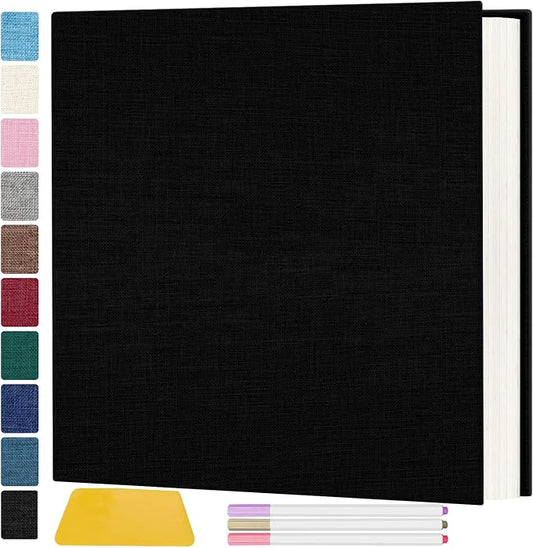 Zesthouse Photo Album Self Adhesive Pages, 60 Pages Magnetic Scrapbook Albums with Sticky Page, Photos Album Holds 8x10 & 5X7 & 4x6 & 6x8 & 3x5, Large Picture Book Ideal Gift for Family Wedding Baby by Zesthouse