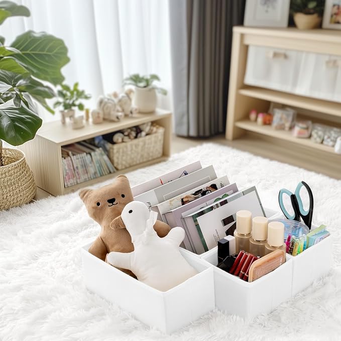 Drawer Organizer Clothes, 10 Pack Dresser Organizer for Baby Clothes, Underwear, Sock- Foldable Closet Organization and Storage Dividers Bins for Nursery, Bedroom (White) - Image 9
