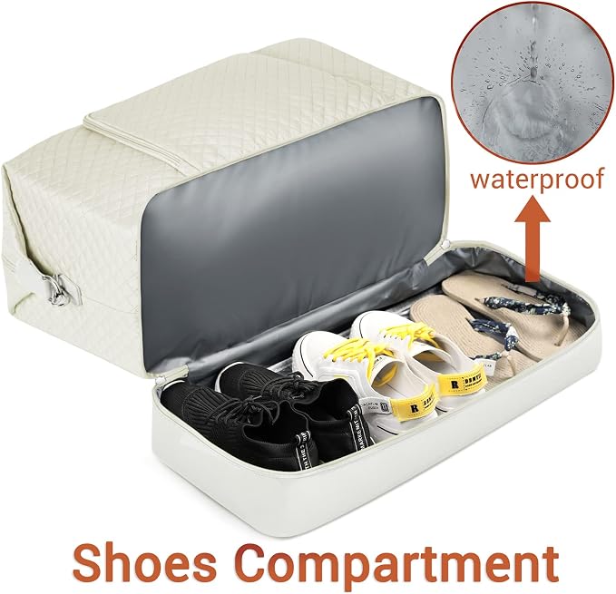 TIBES Travel Weekender Bag for Women, Overnight Bag with Shoe Compartment | 3PCS Large Travel Duffel Bag for Gym, Travel, Hospital, Business Trip, Carry On Tote, Wet & Dry Separation, Water Resistant - Image 4