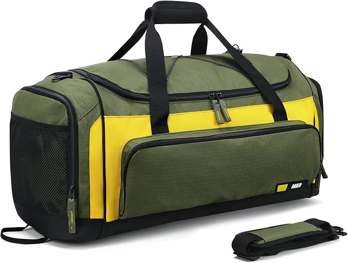 MIER Large Gym Bag for Men 60L Duffel Bag with Shoe Compartment | Lightweight & Durable Sports Duffles; Suited for Workout Fitness Travel Weekender; Water Resistant; Adjustable Shoulder Strap by MIER