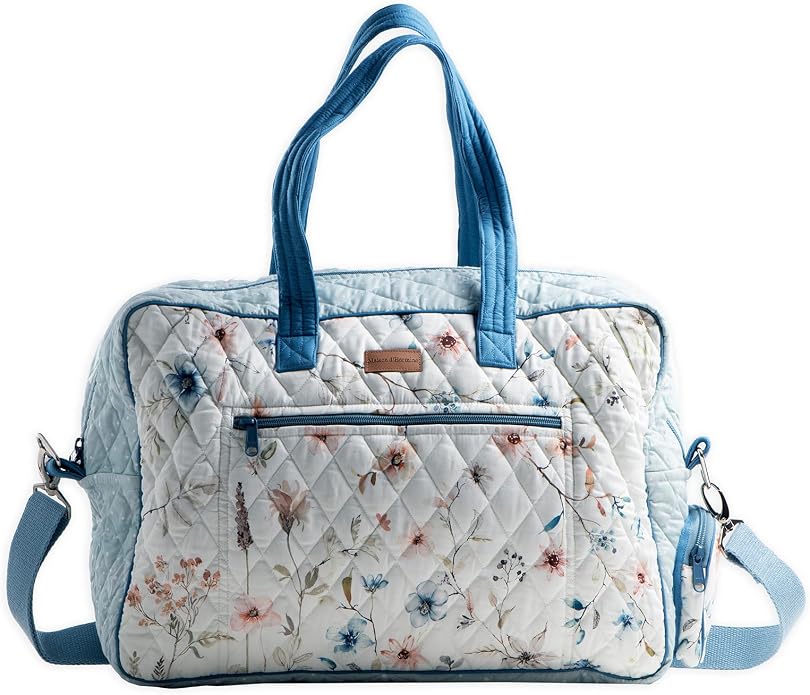 Maison d' Hermine Weekender Bags for Women Cotton Quilted Duffel Overnight Luggage Weekend Bag for Men Gym Gifts Travel | Overnight Luggage Weekend Bag for Men Gym Sports Gifts Duffle bag Business Travellers Trip Spring Summer by MaisondHermine