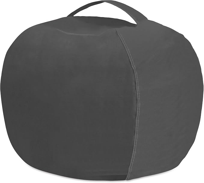 Posh Stuffable Kids Stuffed Animal Storage Bean Bag Chair Cover - Childrens Toy Organizer, X-Large 48" - Heather Gray - Image 6