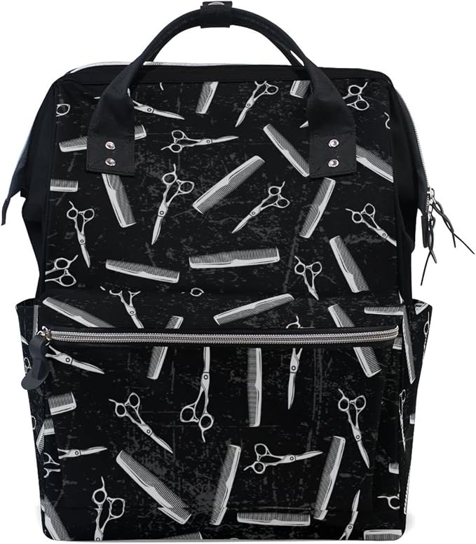 Diaper Bag Backpack, Waterproof, Large Capacity, Multi-function Travel Backpack, Hair Stylist Bag by DERLONKAJE