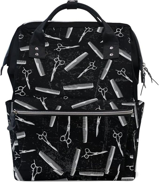 Diaper Bag Backpack, Waterproof, Large Capacity, Multi-function Travel Backpack, Hair Stylist Bag by DERLONKAJE