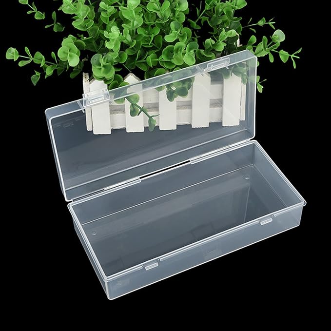 6 Pack Rectangular Clear Plastic Storage Containers | 7.28 x 3.54 x 1.77 inch, Hinged Lid, For Beads and Small Craft Items - Image 6