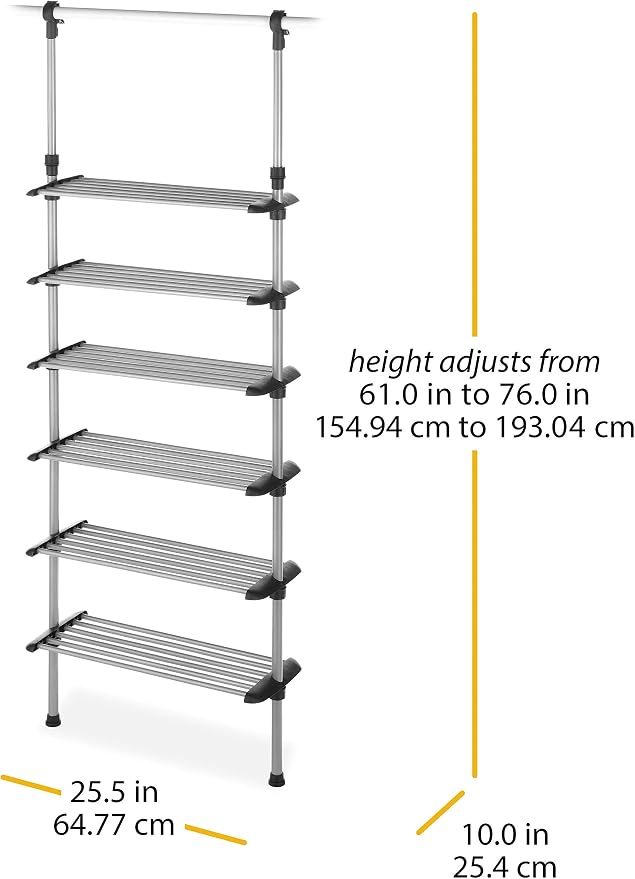Whitmor 6 Shelf Closet System - Adjustable Closet Maximizer - Image 3