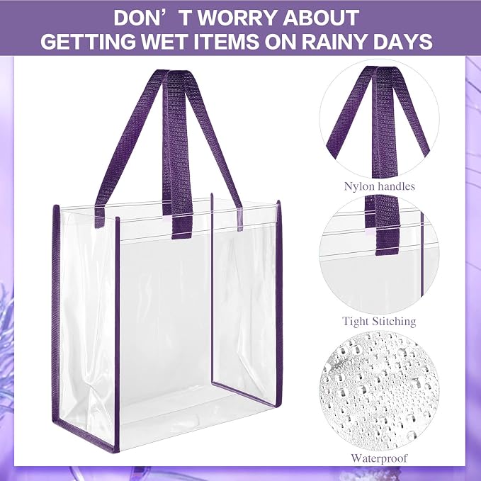 Eccliy Clear Tote Bag Stadium Approved with Handles - Image 5
