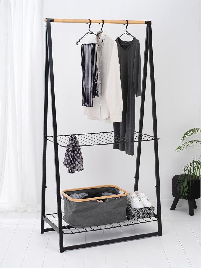 Brabantia - Foldable Laundry Basket 10.6 Gal - Water Resistant Hamper for Wet & Dry Laundry - Storage Basket for Clothes & Linen - Bamboo Rim for Easy Grip - Garment Washing - Pepper Black - Image 8