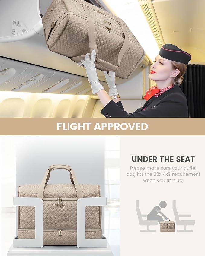 LOVEVOOK Large Travel Duffle Bag, Weekender Bags for Women With Shoe Compartment, Overnight Hospital Bag For Women Labor Delivery, Carry on Bag Personal Item Travel Bag, Yoga Gym Duffel Bag - Image 6