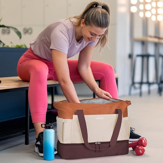 Gym Bag for Women, Personal Item Travel Bag with Shoes Compartment for Trip | Weekender Overnight Duffel Bag with Wet Pocket, Hospital Bag for Women Labor Delivery, Carry On Bag for Travel, Gym, Weekend - Image 5