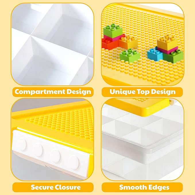 Building Block Organizer Bin, Building Baseplate Lid (Pack of 2) - Image 3