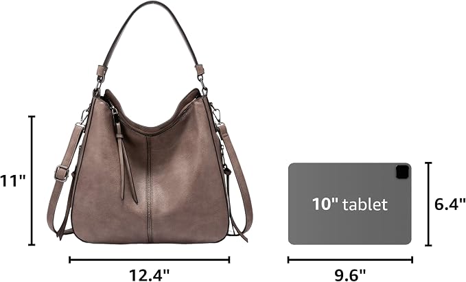 Hobo Crossbody Bag for Women, Designer Shoulder Purse Handbags - Image 3
