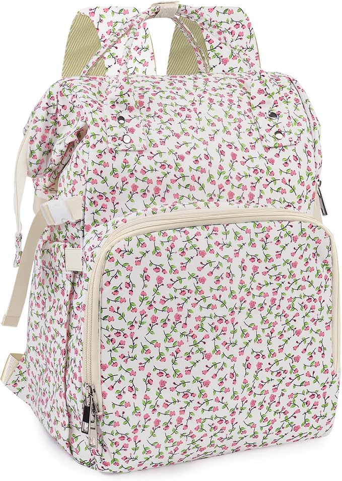 Diaper Bag Backpack,Baby Diaper Bag for Mom,Large Capacity Travel Nappy Bag | Boys Girls with Stroller Straps by rain+bunny