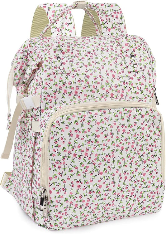 Diaper Bag Backpack,Baby Diaper Bag for Mom,Large Capacity Travel Nappy Bag | Boys Girls with Stroller Straps by rain+bunny