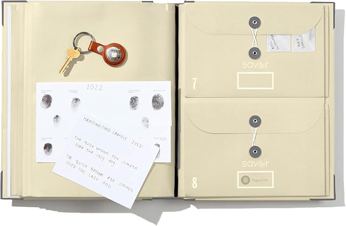 The Folio® If I Die Binder Organizer with Labels by Savor | Acid-Free Important Document Organizer with 10 Pockets, Document Holder for Birth Certificate, Wills, and Investment Plans (Slate) - Image 4