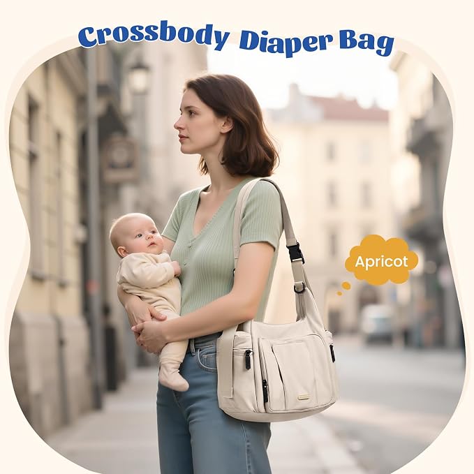 14L Puffer Diaper Bag Tote, Large Capacity Travel Diaper bags, Crossbody Hospital Bag for mom - Image 8