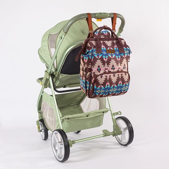 Wrangler Callie Diaper Bag Backpack with Stroller Straps Multifunction Baby Travel Bag WG2210-9110CF - Image 4