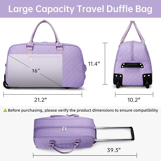 Duffle Bag for Travel, Weekender Bag with Shoe Compartment, Carry On Overnight Bag for Women with Toiletry Bag, Gym Bag with Wet Pocket, Hospital Bags for Labor and Delivery Beige - Image 2