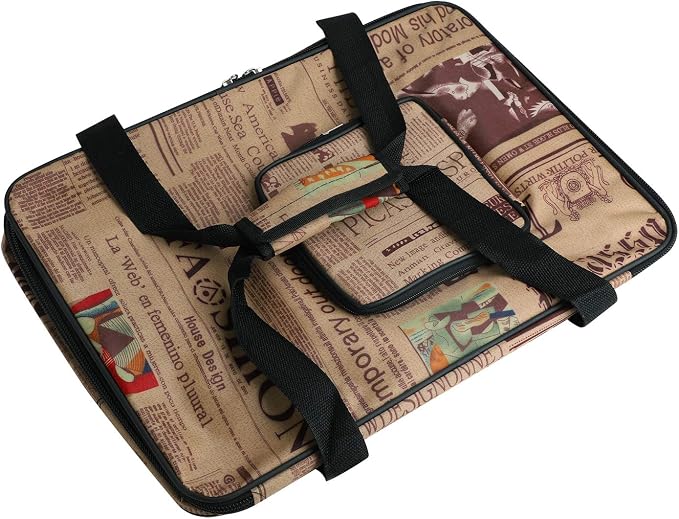 Starsouce Large Capacity Art Supply Organizer Tote Bag – Padded Craft Storage with Adjustable Shoulder Strap, Foldable Travel Caddy for Brushes, Markers, Sketchbook, Watercolor Palette & More - Image 5
