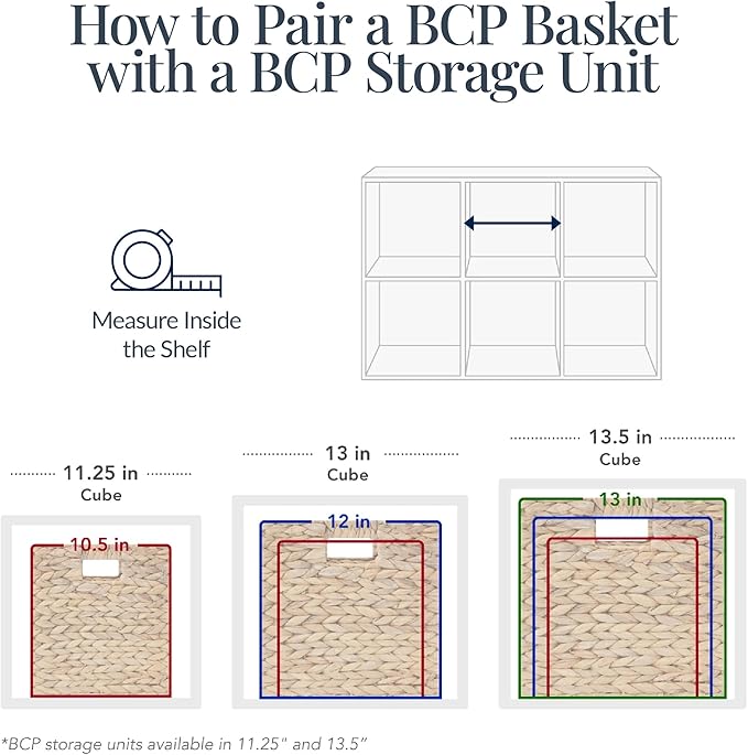 Best Choice Products 12x12in Pack of 5 Cube Storage Baskets, Water Hyacinth Multipurpose Collapsible Organizers, Handwoven Laundry Totes for Laundry, Living Room, Kids Room & Nursery - Gray - Image 6