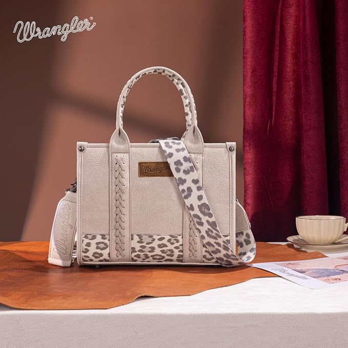 Montana West × Wrangler Tote Bag for Women Western Cow Print Purse Designer Top Handle Handbags - Image 4