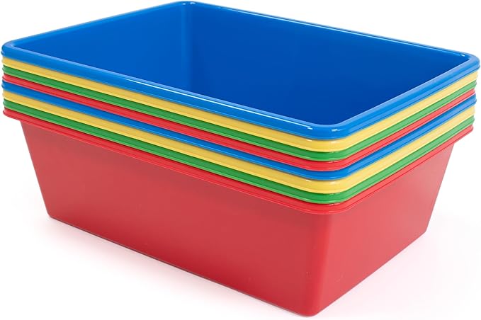 Humble Crew Plastic Storage Bins for Kids, Large Removable Toy Organizer | BPA-free, lightweight, fits cubbies and bookshelves, compatible with most toddler shelving for playroom, bedroom, or nursery - Image 2