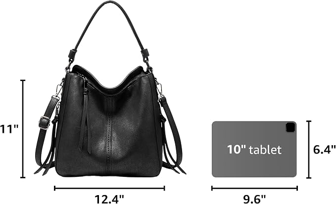 Hobo Crossbody Bag for Women, Designer Shoulder Purse Handbags - Image 3