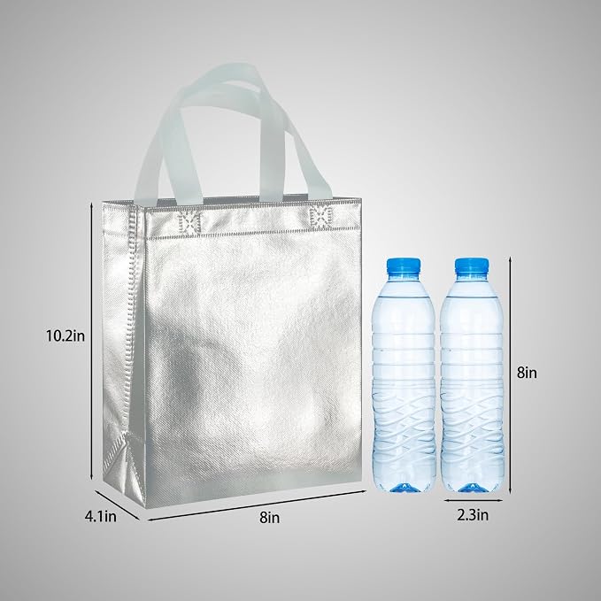 BLEWINDZ 100 Medium Reusable Gift Bags with Handles - Ideal Party Favors & Shopping Bags (10 Colors) - Image 4