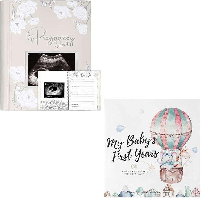 KeaBabies Pregnancy Journal, Pregnancy Announcements & First 5 Years Baby Memory Book Journal - 80 Pages Hard Cover Pregnancy Book For Mom To Be Gift - 90 Pages Hardcover First Year Keepsake Milestone by KeaBabies