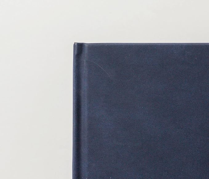 Personalized Guest Book - 11.5" x 8.5" Premium Custom Guest Signing Book with Bookmark and Blank Pages for Wedding Reception Table Decoration Engagement Birthday Party Event, Navy - Image 3