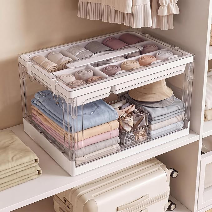 24QT 1Pack Craft Organizers and Storage with Tray, Craft Storage Box | Art Supply Organizer and Storage with Lid for Medicine Cabinet, Medicine Cabinet Organizer, Sewing, Playdoh and Tools - Image 5