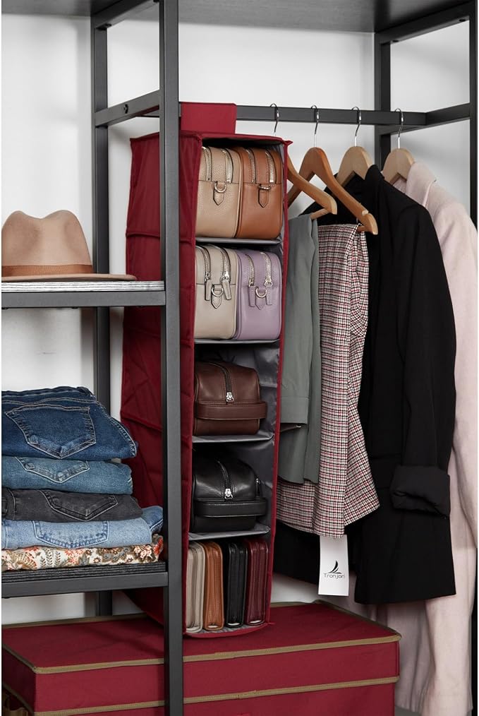 Covermates Hanging Shoe Organizer for Closet, 7" W x 13.5" D x 20.75" H | durable polyester construction, label window, 3-year warranty - Image 4