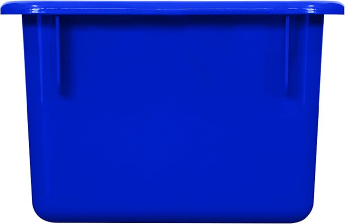 Wood Designs Cubby Storage Bin, Heavy Duty Plastic Containers for Kids Blue Cubby Tray Set of 20 - Image 5