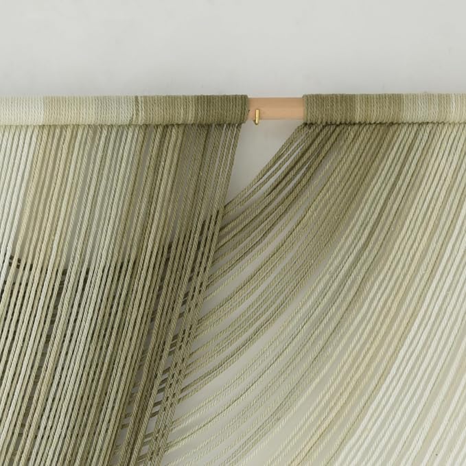 Macrame Wall Hanging Boho Tapestry Dip Dyed Ombre Moss Green 57"W*39"L | For Bedroom Living Room Nursery Wedding Backdrop, Large Handwoven Wall Art, Boho Apartment Style, Modern Farmhouse Decor - Image 5