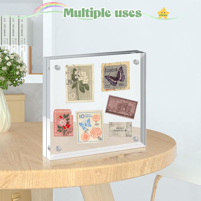 4x4 Acrylic Picture Frames 24 Pack, Clear Double Sided Photo Frames | Double-Sided Magnetic Acrylic Frames Desktop Display for Wedding Table Numbers Bedroom Home Office - Image 4