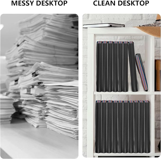 UMETDO 14 PCS Office Accordion File Organizer Bulk - 13 Pocket Plastics Expanding Folder with Tabs - Letter Size Loose Paper Folder for Work School Home, Student Teacher - Image 6