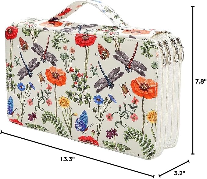 300 Slots Colored Pencil Case Organizer, 4 Layer Bag | Twill Oxford fabric,103 elastic loops,detachable handle,for travel,home storage,drawing tools,creative gifts - Image 7