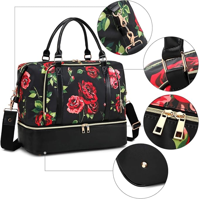 CAMTOP Women Ladies Travel Weekender Bag Overnight Duffel Carry-on Tote Bag fit 15.6 Inch Laptop Computer - Image 7