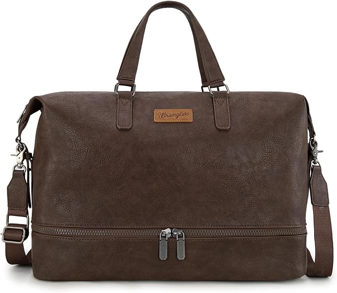 Wrangler Travel Duffel Bag Carry On Overnight Bag with Shoe Compartment Weekender Bag for Women WG253-5110CF by THEOFFICIALMONTANAWEST