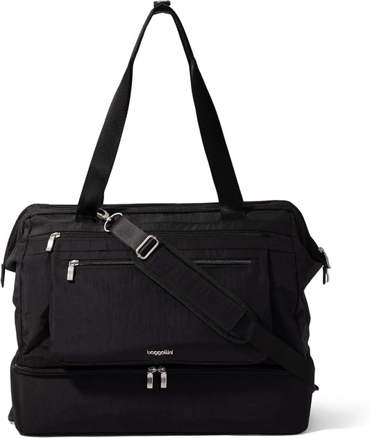 Modern Weekender - Lightweight 18"x15.7"x9.4" Duffel Carry-on Travel Bag for Women by baggallini